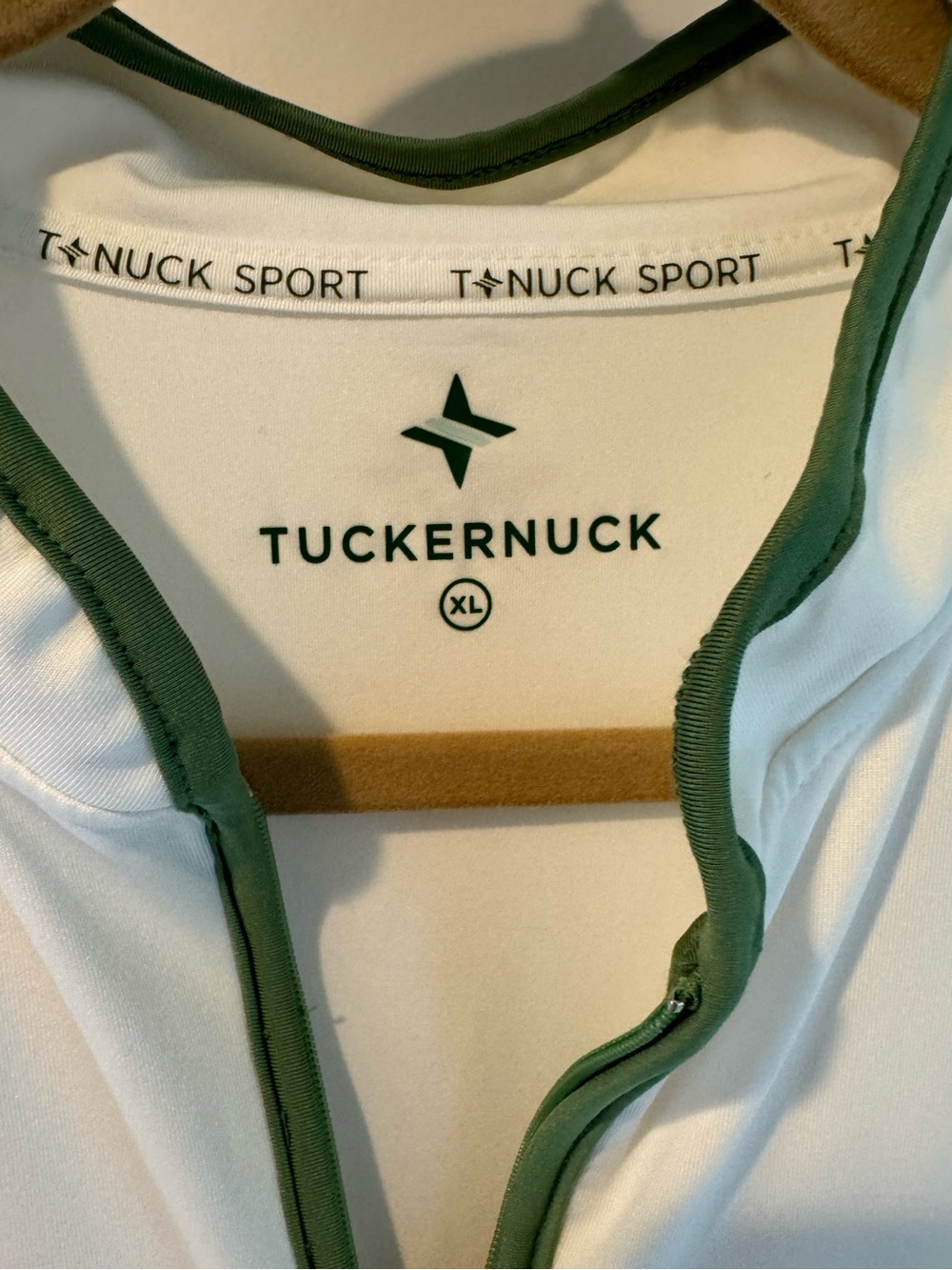 Tuckernuck Sport White and Green Quarter-Zip Tennis Dress | XL - Picture 5 of 6